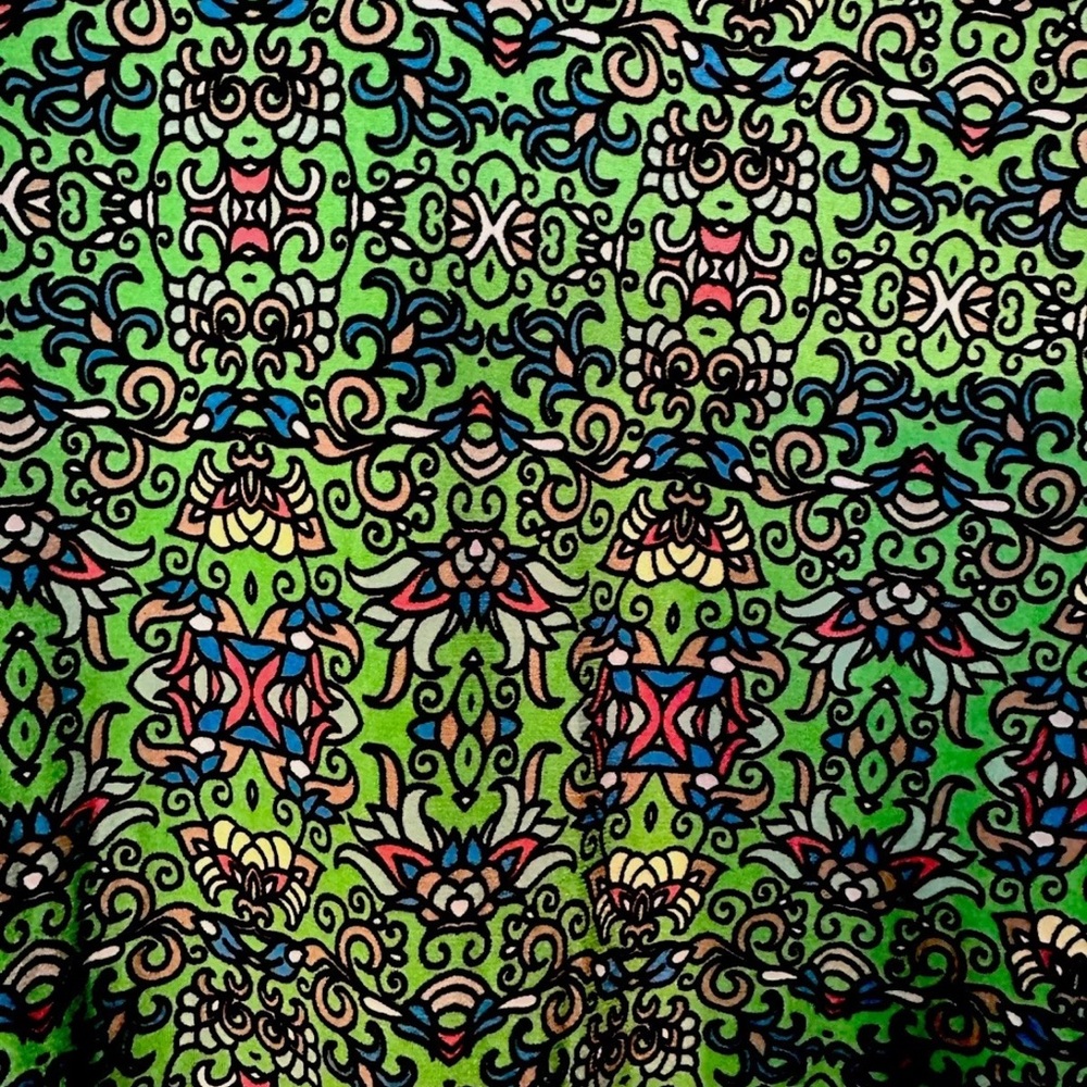 NWT LuLaRoe Boho Aztec Print Maxi Skirt Size XS Green - Picture 6 of 10